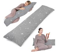 Totsy Baby Coussin de Grossesse pour Dormir 145 cm - traversin Plat ou Oreiller de Corps Coussins maternité et d’Allaitement idéal pour Femme Enceinte oreillers Long et Confortable Oeko-Tex