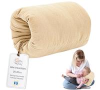 Totsy Baby Coussin Mousseline Allaitement Bebe 20 cm - cousinettes Brassard d'allaitement pour bébé Petit oreillier de Grossesse et Nursing Oeko-Tex Beige Clair