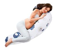 Totsy Baby Coussin pour Dormir sur Le côté 190cm - traversin Plat de Grossesse Oreiller de Corps idéal pour Le Repos et Le Bien-être des Futures Mamans en Forme de C Oeko-Tex