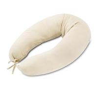Totsy Baby Coussin pour Dormir sur Le côté 190cm - traversin Plat de Grossesse Oreiller de Corps idéal pour Le Repos et Le Bien-être des Futures Mamans en Forme de C Mousseline Oeko-Tex