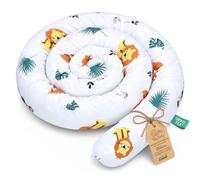 Totsy Baby Coussin serpentin XXL Coussin d'allaitement Roulé de lit Protection de Bord de lit Coussin décoratif Bordure de lit Serpent XL Fait Main Safari 200 cm