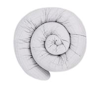 Totsy Baby Coussin serpentin XXL Roulé de lit Bordure - 150 cm - d’Allaitement décoratif Protection Bord Serpent XL Fait Main Couleur Gris Certificat Oeko-Tex
