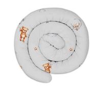Totsy Baby Coussin serpentin XXL Coussin d'allaitement Roulé de lit Protection de Bord de lit Coussin décoratif Bordure de lit Serpent XL Fait Main Oursons 200 cm Certificat Oeko-Tex