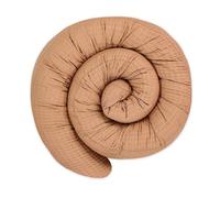 Totsy Baby Coussin serpentin XXL Roulé de lit Bordure - 300 cm - d’Allaitement décoratif Protection Bord Serpent XL Fait Main Couleur Brun Certificat Oeko-Tex