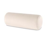 Totsy Baby Coussin traversin Genoux et Cervical pour Dormir 40x15 cm - Oreiller Boudin de Yoga cervicales et Corps Coussins en Mousse et Housse en Velours Beige
