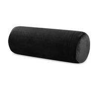 Totsy Baby Coussin traversin Genoux et Cervical pour Dormir 40x15 cm - Oreiller Boudin de Yoga cervicales et Corps Coussins en Mousse et Housse en Velours Le Noir