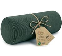 Totsy Baby Coussin traversin Polyvalent avec Housse Moelleuse et Respirante | Boudin de lit rouleau cervical de soutien pour la nuque les jambes les genoux en Velours côtelé confort agréable vert Velours