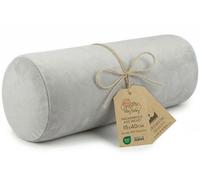 Totsy Baby Coussin traversin Polyvalent avec Housse Moelleuse et Respirante | Boudin de lit rouleau cervical de soutien pour la nuque les jambes les genoux en Velours confort agréable Gris Velours