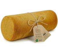 Totsy Baby Coussin traversin Polyvalent avec Housse Moelleuse et Respirante | Boudin de lit rouleau cervical de soutien pour la nuque les jambes les genoux en Velours confort agréable Toffee teinte