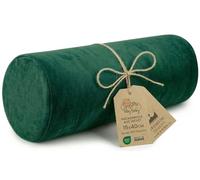 Totsy Baby Coussin traversin Polyvalent avec Housse Moelleuse et Respirante | Boudin de lit rouleau cervical de soutien pour la nuque les jambes les genoux en Velours confort agréable Vert teinte Velours