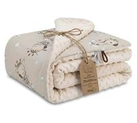 Totsy Baby Couverture Bebe Couverture d'hiver 100x75 cm Polaire Hiver Double Face - Minky Coton Chaude Douce câline Douillette Enfant Naissance -Nouveau-né réversible Girafes