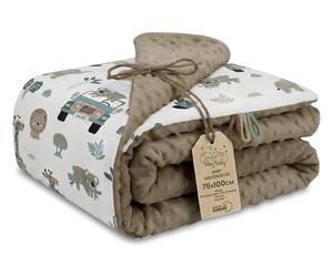 Totsy Baby Couverture Bebe Couverture d'hiver 100x75 cm Polaire Hiver Double Face - Minky Coton Chaude Douce câline Douillette Enfant Naissance -Nouveau-né réversible Afrique