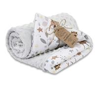 Totsy Baby Couverture Bébé Minky Hiver Polaire Coton Chaude Double Face | toute douce câline douillette réversible - poussette enfant naissance nouveau-né Oeko-Tex certifié Cerf