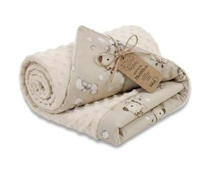 Totsy Baby Couverture Bébé Minky Hiver Polaire Coton Chaude Double Face | toute douce câline douillette réversible - poussette enfant naissance nouveau-né Oeko-Tex certifié Girafes
