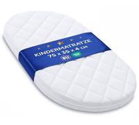 Totsy Baby Matelas Bebe - Basic pour lit Bebe Berceau couffin nacelle et Lits Parapluie 35 x 75 avec Housse Enfant Protection Contre l'humidité Ovale Oeko-Tex