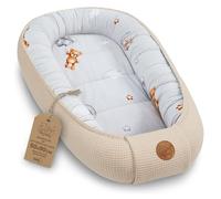 Totsy Baby Nid Bébé Douillet - Réducteur de Lit Nouveau-né en Coton Gaufré | Cocon bebe moelleux enveloppant - respirant et tout doux pour Berceau Landau Chambre Voyage 50x90cm Peluche B