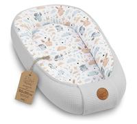 Totsy Baby Nid Bébé Douillet - Réducteur de Lit Nouveau-né en Coton Gaufré | Cocon bebe moelleux enveloppant - respirant et tout doux pour Berceau Landau Chambre Voyage 50x90cm 1. Hiboux Gris