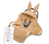 Totsy Baby Nid d'ange Couverture Bebe 90x90 cm - Chanceliere Siege Auto ou enveloppante bébé Poussette Cosy Lavable nid d Ange pour Naissance Enfant Minky Beige