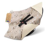 Totsy Baby Nid d'ange pour siège Auto et Poussette - Douce Couverture Minky bébé Double Face avec Capuche pour Nouveau-né - utilisable Printemps-Automne en déplacement 90×90 cm Oeko-Tex