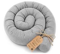 Totsy Baby Oreiller Corps Dormeur Latéral 300 cm Velours côtelé Long Coussin Ergonomique Respirant Lavable de Couchage Soutien Cou Confort Certificat Oeko-Tex Gris C