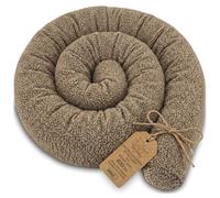 Totsy Baby Oreiller Corps Dormeur Latéral 400 cm Bouclé Long Coussin Ergonomique Respirant Lavable de Couchage Soutien Cou Confort Certificat Oeko-Tex Beige D