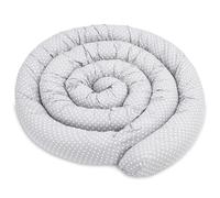 Totsy Baby Oreiller Corps Dormeur Latéral 400 cm Coton Oeko-Tex Long Coussin Ergonomique Respirant Lavable de Couchage Soutien Cou Confort Pois sur Gris