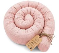 Totsy Baby Oreiller Corps Dormeur Latéral 400 cm Mousseline Oeko-Tex Long Coussin Ergonomique Respirant Lavable de Couchage Soutien Cou Confort Rose poudré Mousseline