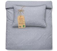 Totsy Baby Parure de Lit Bébé 100 x 135 cm en Coton - Housse de Couette Réversible 100x135 & Taie d'oreiller 40x60 cm avec Fermeture Éclair - Linge de Lit Enfant Garçon Fille Oeko-Tex Galaxie