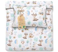 Totsy Baby Parure de Lit Bébé 100x135 cm Coton Housse de Couette Taie 40x60 | Réversible avec fermeture éclair pour garçon et fille enfant certifié Oeko-Tex en coton doux Hérisson