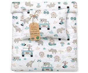 Totsy Baby Parure de Lit Bébé 100x135 cm Coton Housse de Couette Taie 40x60 | Réversible avec fermeture éclair pour garçon et fille enfant certifié Oeko-Tex en coton doux Afrique