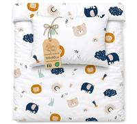 Totsy Baby Housse de Couette Enfant 90x120 cm - Coton Linge de lit pour Enfants Parure avec Housses de Couette 90 x 120 cm et taie d’Oreiller 40 x 60 cm pour bébé Lits Oeko-Tex