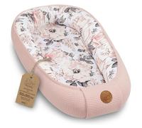 Totsy Baby Réducteur de Lit Bébé 50x90cm Cocon en Gaufre de Coton Polyvalent pour Couffin Nid d'ange et Naissance idéal pour garçons et Filles Rose Sauvage