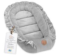 Totsy Baby Réducteur de Lit Bébé 90x50cm en Minky Polyvalent pour Nid d'ange Couffin et Naissance Chaud et Doux et Accessoires pour nid Douillet Winter Cocon Velvet Gris