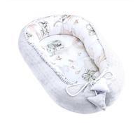 Totsy Baby Réducteur de Lit Bébé 90x50cm en Minky Polyvalent pour Nid d'ange Couffin et Naissance Chaud et Doux et Accessoires pour nid Douillet Winter Cocon Éléphant Gris Clair