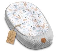 Totsy Baby Réducteur de Lit Bébé 90x50cm en Minky Polyvalent pour Nid d'ange Couffin et Naissance Chaud et Doux et Accessoires pour nid Douillet Winter Cocon Hibou Gris