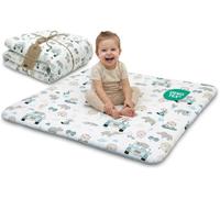 Totsy Baby Tapis de Jeu Bébé 100 x 100 cm matelassé - Couverture d'Éveil Pliable et Lavable à 30 degrés pour Chambre Salon Parc & déplacements - Tapis Enfant certifié Oeko-Tex Afrique
