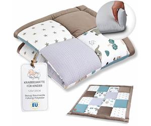 Totsy Baby Tapis de Jeux Bebe Chambre - Matelas de Sol pour eveil au de Parc Tapis en Coton et Epais pour bébé et Enfants pour d'eveil Oeko-Tex Afrique Patchwork