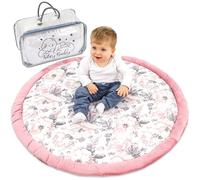 Totsy Baby Tapis d'eveil Chambre Bebe - Matelas de Sol Enfant pour eveil Jeux au de Parc Tapis en Coton et Epais pour bébé et Enfants 100 cm Rose Sauvage