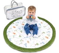 Totsy Baby Tapis d'eveil Chambre Bebe - Matelas de Sol Enfant pour eveil Jeux au de Parc Tapis en Coton et Epais pour bébé et Enfants 100 cm Dinosaure