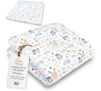 Totsy Baby Tapis d'eveil Chambre Bebe - Matelas de Sol Enfant pour eveil Jeux au de Parc Tapis en Coton et Epais pour bébé et Enfants 100 cm Certificat Oeko-Tex Chouettes