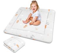 Totsy Baby Tapis d'eveil Chambre Bebe - Matelas de Sol Enfant pour eveil Jeux au de Parc Tapis en Coton et Epais pour bébé et Enfants 100 cm Certificat Oeko-Tex Peluche