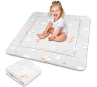 Totsy Baby Tapis d'eveil Chambre Bebe - Matelas de Sol Enfant pour eveil Jeux au de Parc Tapis en Coton et Epais pour bébé et Enfants 100 cm Certificat Oeko-Tex Lapin