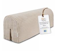 Totsy Baby Tour de lit bébé Respirant 120 cm - Contour de Lits pour Tout-Petits Protege Enfant barreaux ou Barriere Bebe Tours Mousse Berceau Protection Lincoln Beige B