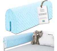 Totsy Baby Tour de lit bébé Respirant 80 cm - Contour de Lits pour Tout-Petits Protege Enfant barreaux ou Barriere Bebe Tours Mousse Berceau Protection Minky Bleu