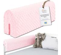 Totsy Baby Tour de lit bébé Respirant 90 cm - Contour de Lits pour Tout-Petits Protege Enfant barreaux ou Barriere Bebe Tours Mousse Berceau Protection Minky Rose