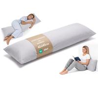 Totsy Baby Traversin Ergonomique 40x145 cm Housse Amovible - Coussin de maternité pour Dormir sur Le côté Body Pillow Bou oux Respirant - certifié Oeko-TEX Gris