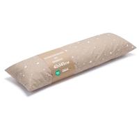 Totsy Baby Traversin Ergonomique 40x145 cm Housse Amovible - Coussin de maternité pour Dormir sur Le côté Body Pillow Bou oux Respirant - certifié Oeko-TEX Beige avec étoiles Blanches