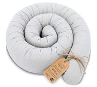 Totsy Baby Traversin Oreiller de Corps Japonais Cervical 400 cm Coton | Coussin Allaitement Grossesse Dormeur Latéral Positionnement Nuque Enveloppant Cale 400 cm Gris