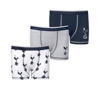 Tottenham Hotspur F.C. Lot de 3 boxers pour garçons | Cadeaux Spurs pour garçons | Multipack de sous-vêtements, blanc, 11-12 ans