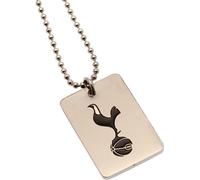 Tottenham Hotspur FC - Armoiries - Badge et chaîne - Acier inoxydable TA9632 (Taille unique) (Chrome/Noir)